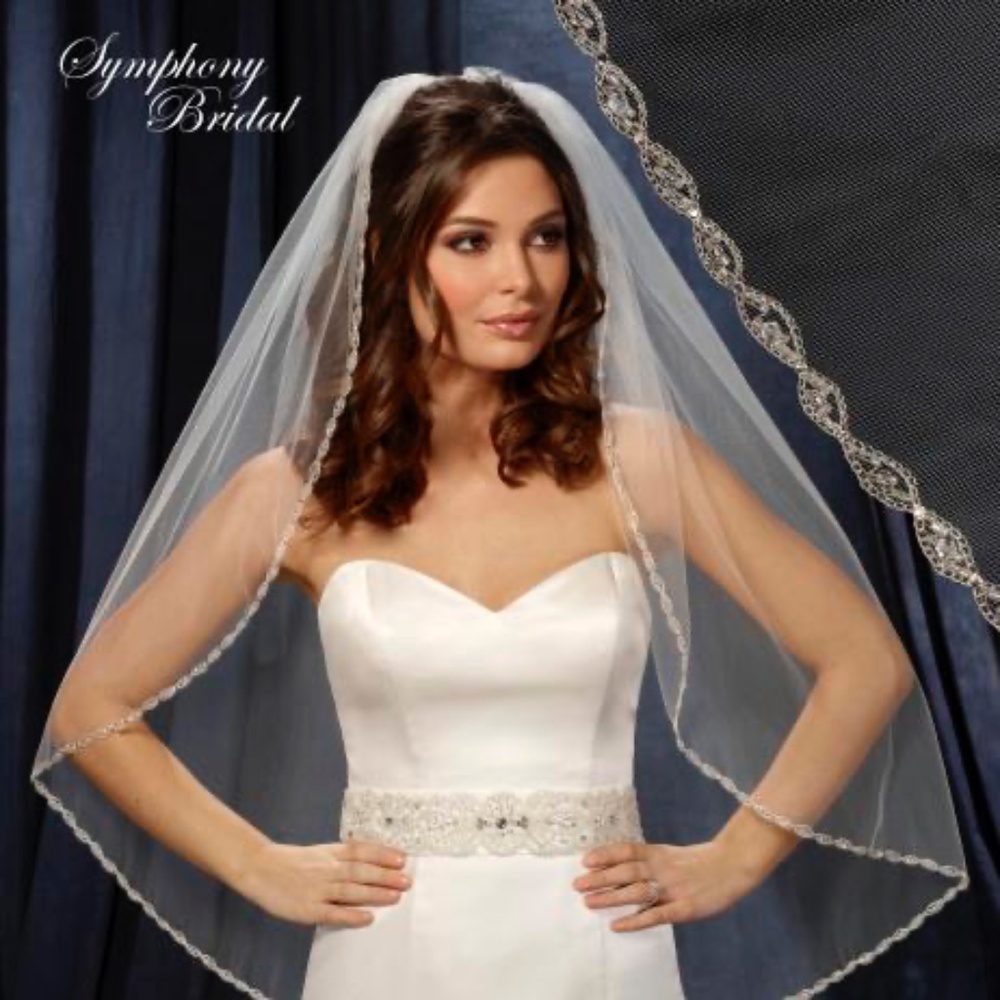 Symphony Bridal Fingertip Length Veil